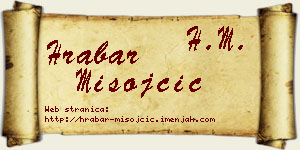 Hrabar Misojčić vizit kartica